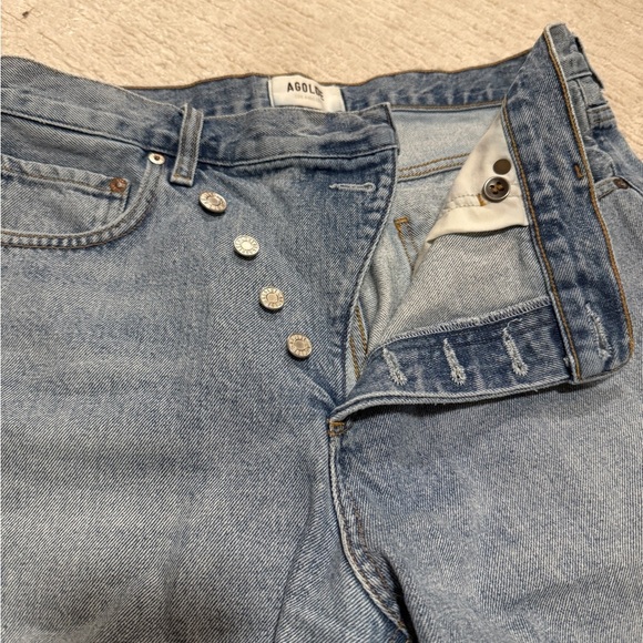 AGOLDE Blue Denim Shorts - Picture 3 of 8
